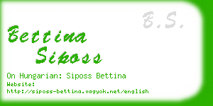 bettina siposs business card